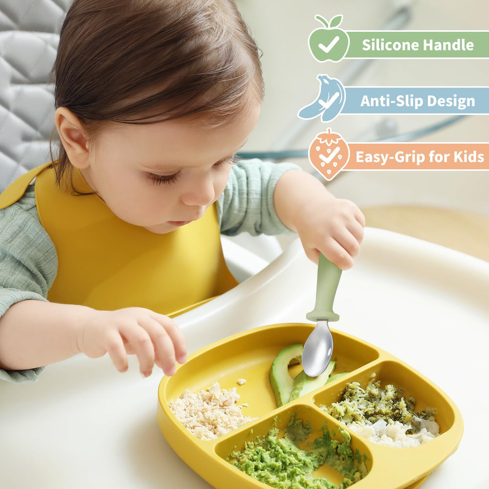 DRKIO small-size ergonomic cutlery fits little hands and mouths.
