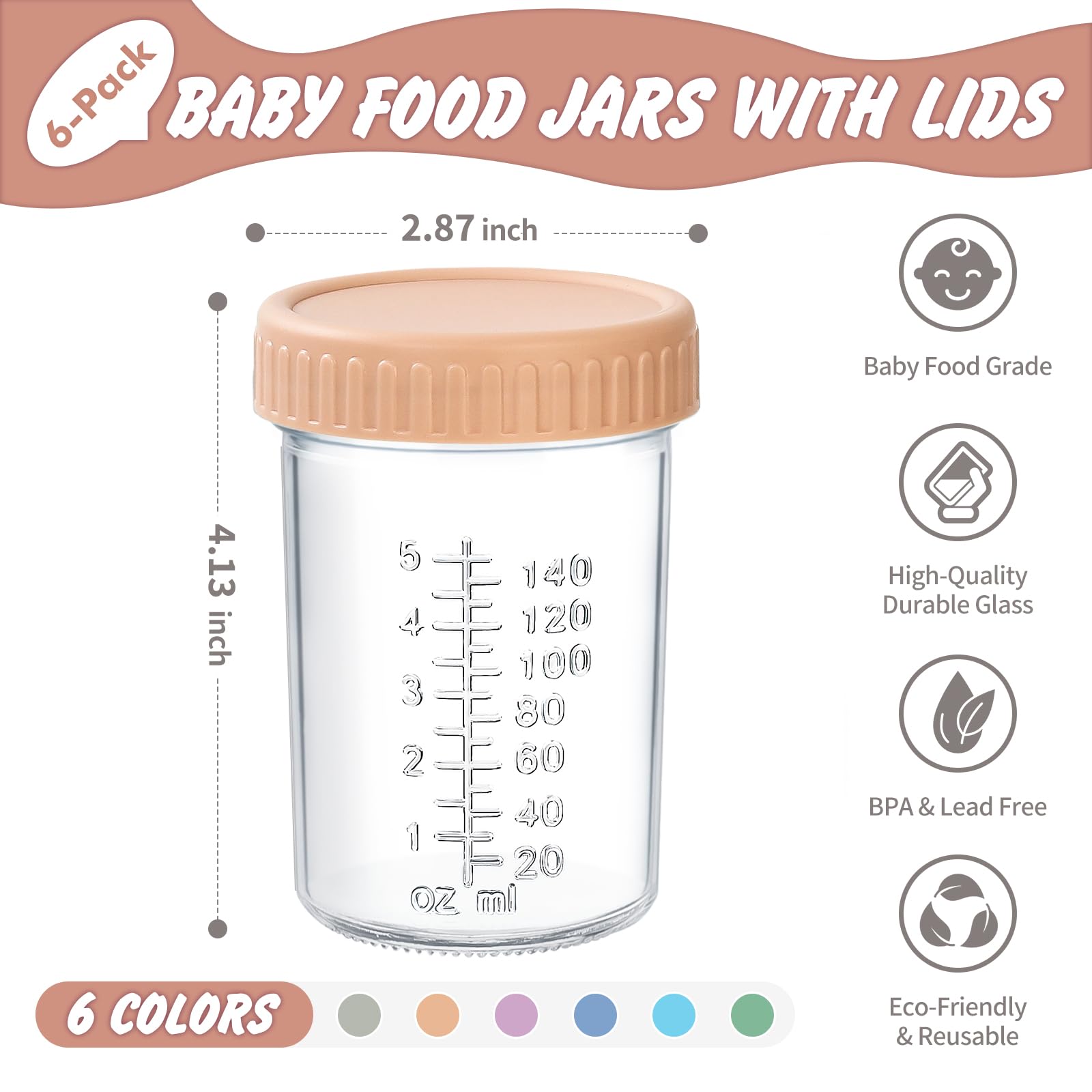 DRKIO stackable jars with lids save kitchen space and stay organized.