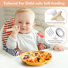 DRKIO toddler forks featuring anti-choke design for safer exploration.