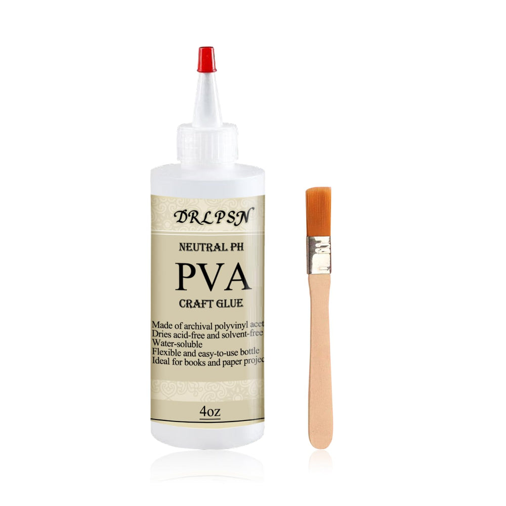 DRLPSN PVA glue bottle cap seals securely for archival tasks.