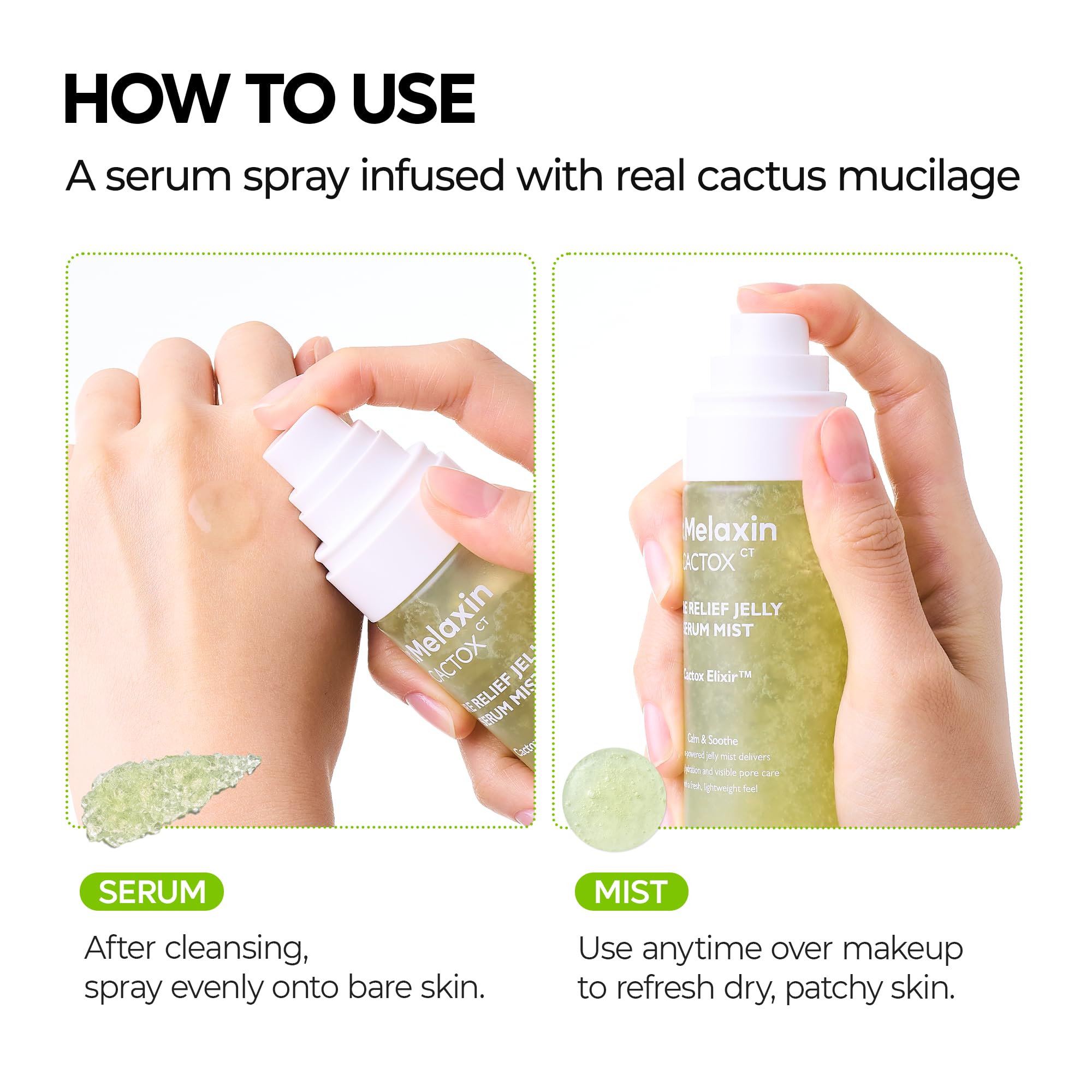 Dr.Melaxin Cactox cactus cooling effect for daily routine.