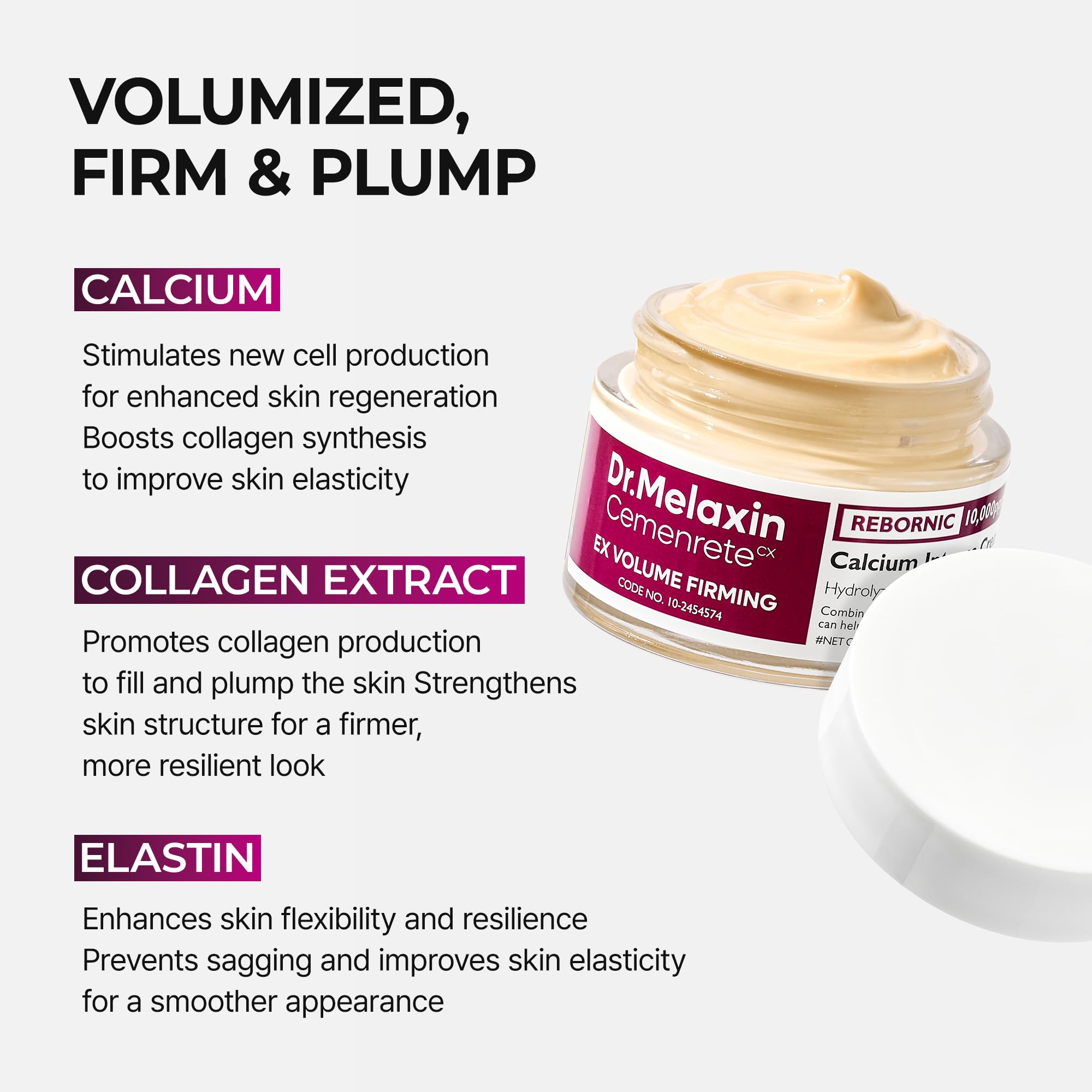 Swatch of Dr.Melaxin cream on forearm showing moisture and texture.