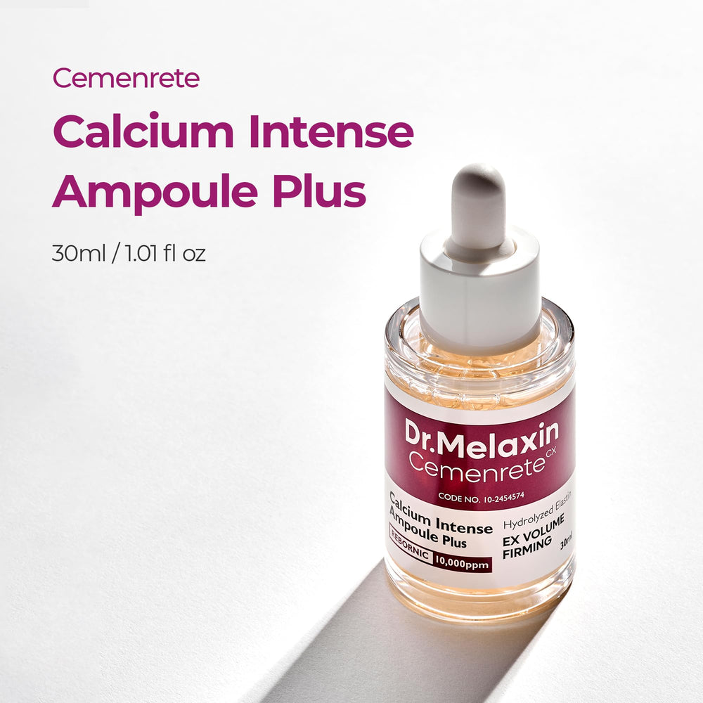 Dr.Melaxin Cemenrete Calcium Ampoule Plus serum dispenser for precise under-eye application.