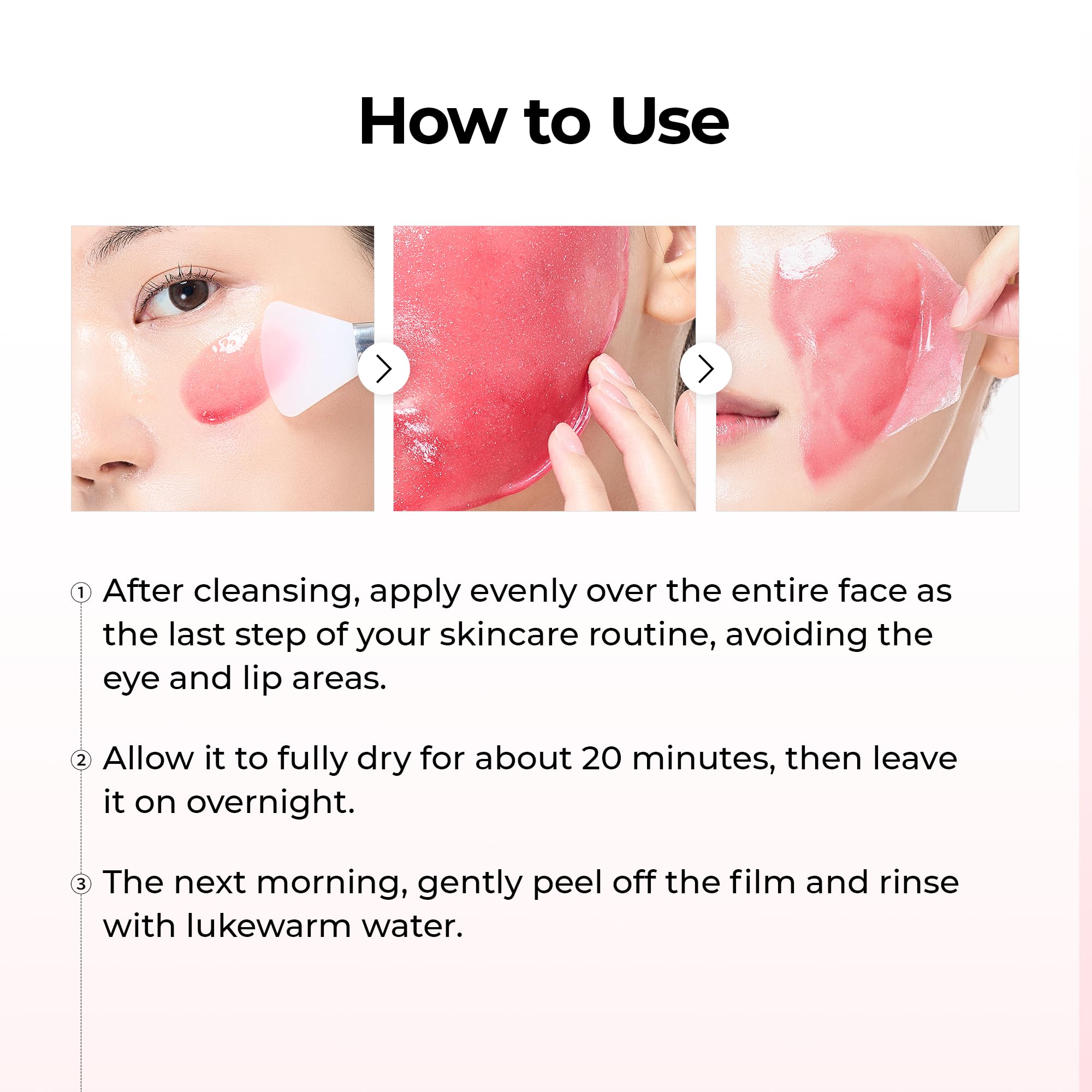 Dr.Melaxin TX Astaxanthin mask texture visible as it dries on skin