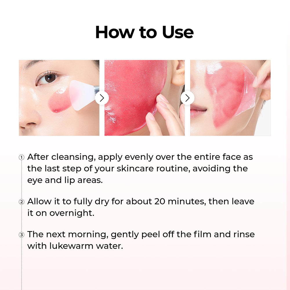 Dr.Melaxin TX Astaxanthin mask texture visible as it dries on skin