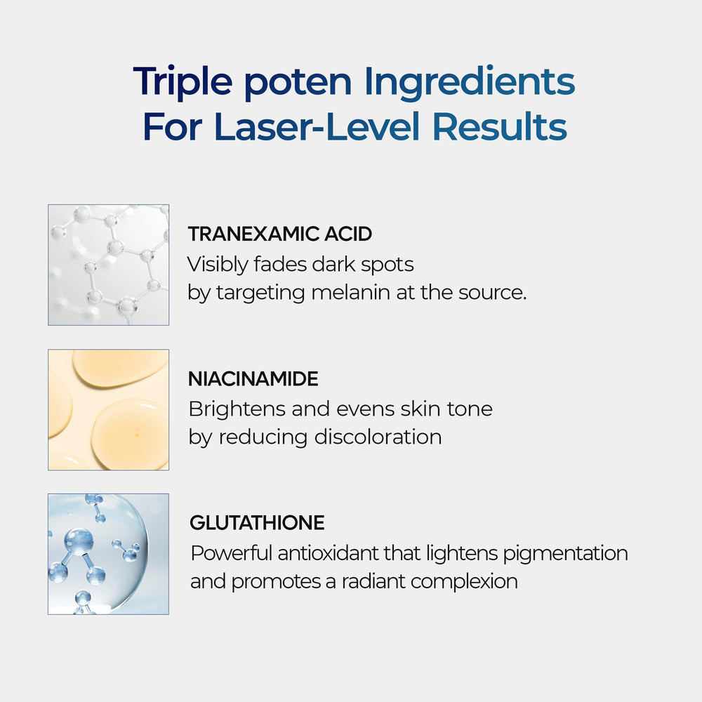 Dr.Melaxin TX Cream being dabbed on blemish targets fading.