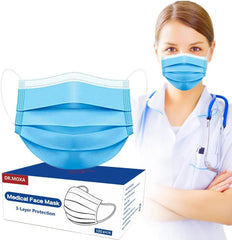 DR.MOXA 100-pack box of disposable masks for easy access.