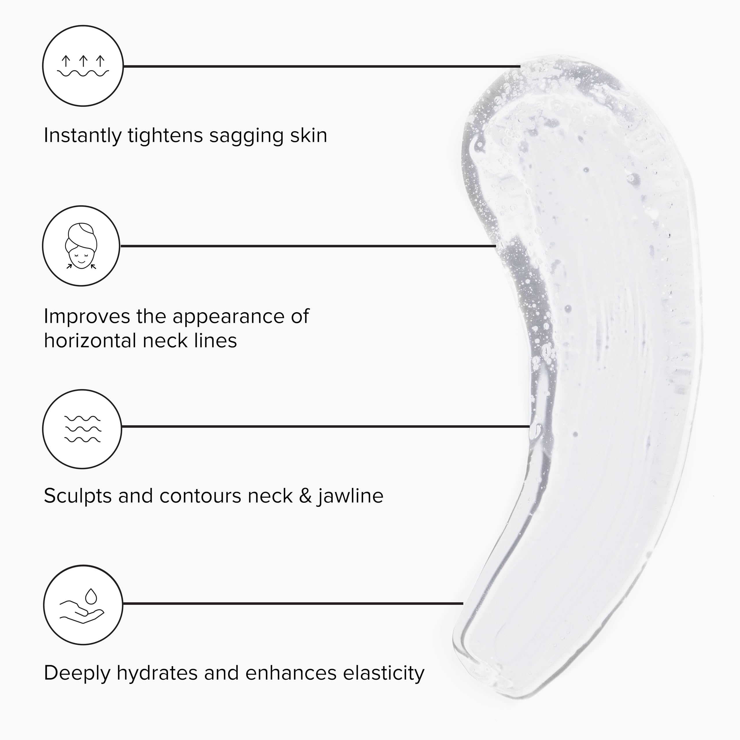 DRMTLGY Contouring Serum cooling roller in use on neck and jawline
