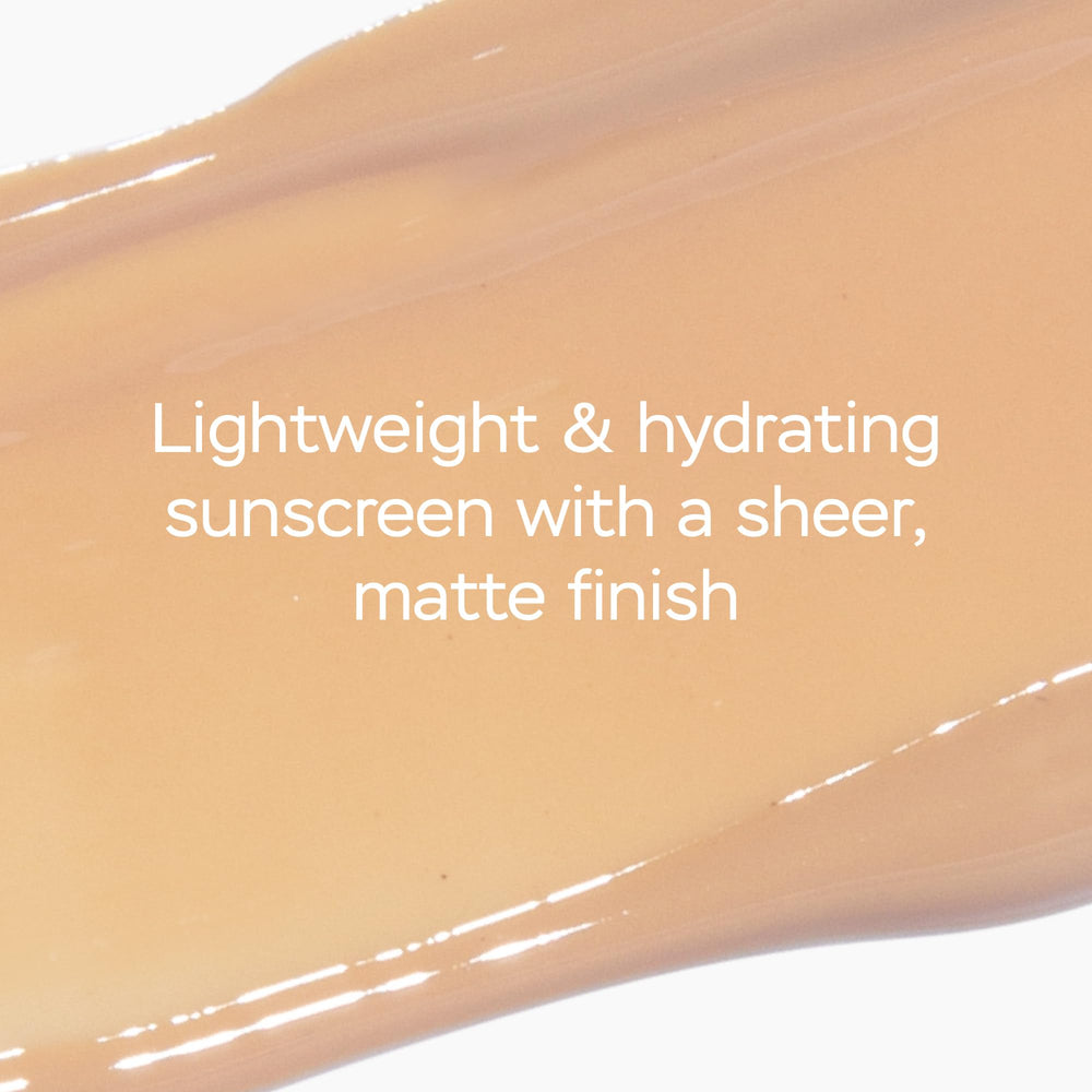 DRMTLGY Matte Universal Tinted Moisturizer closeup finish highlights matte look without heaviness.