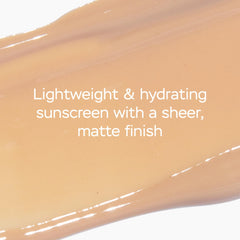DRMTLGY Matte Universal Tinted Moisturizer closeup finish highlights matte look without heaviness.