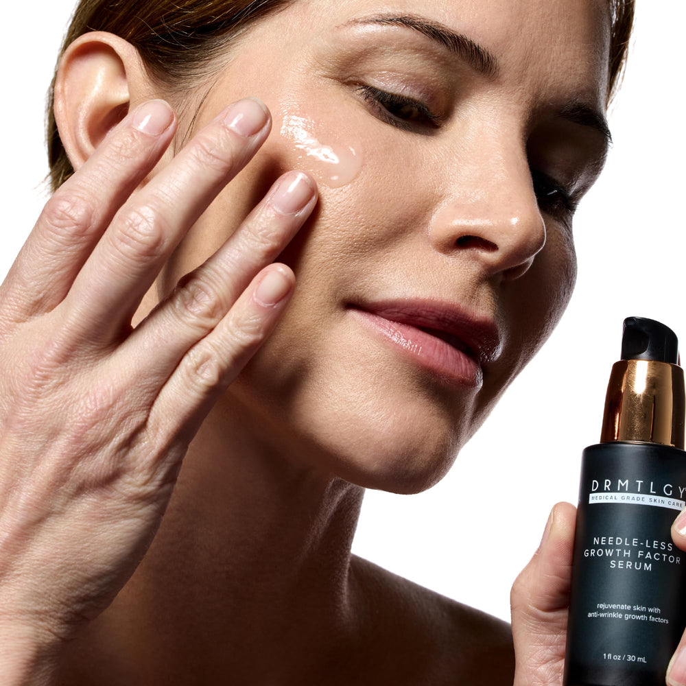 DRMTLGY silky texture close-up hints at quick absorption.