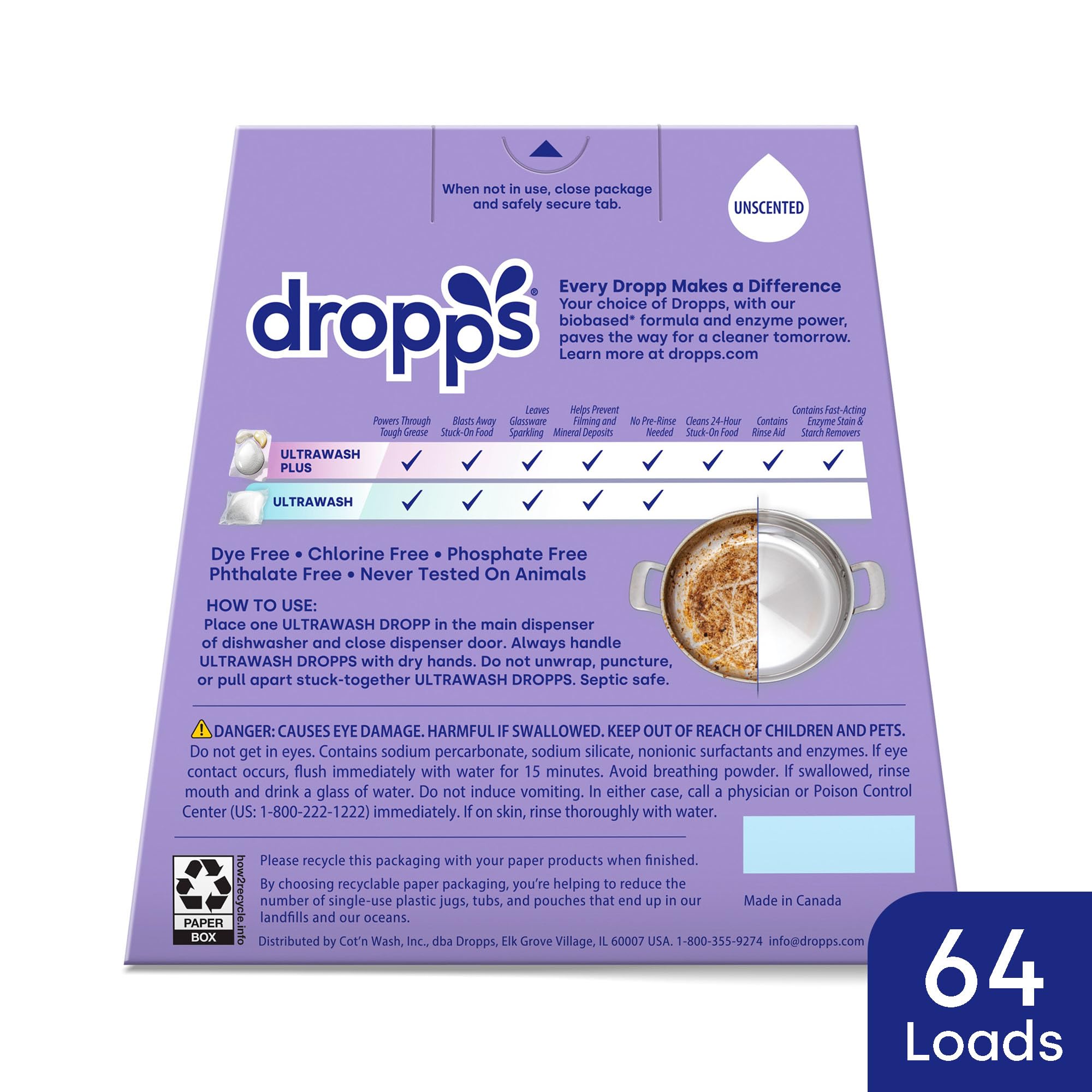 Dropps UltraWash Plus is septic-safe for homes with septic systems.