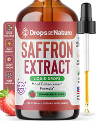 Drops Of Nature saffron drops bottle pour supports daily use