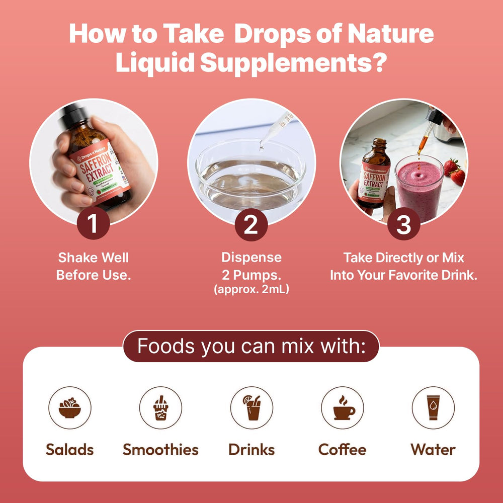 Drops Of Nature saffron drops mood support for daytime balance