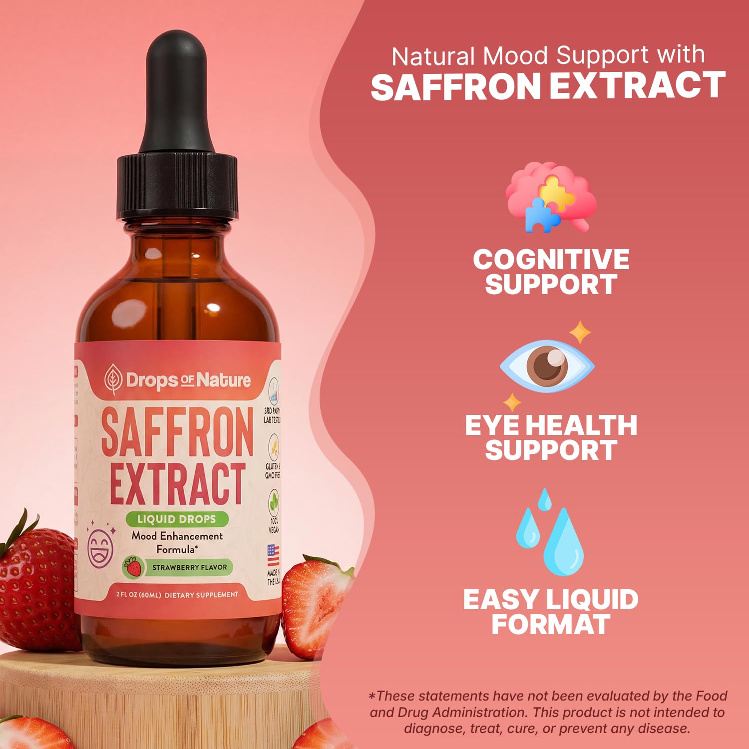 Drops Of Nature saffron drops strawberry flavor adds a tasty daily ritual