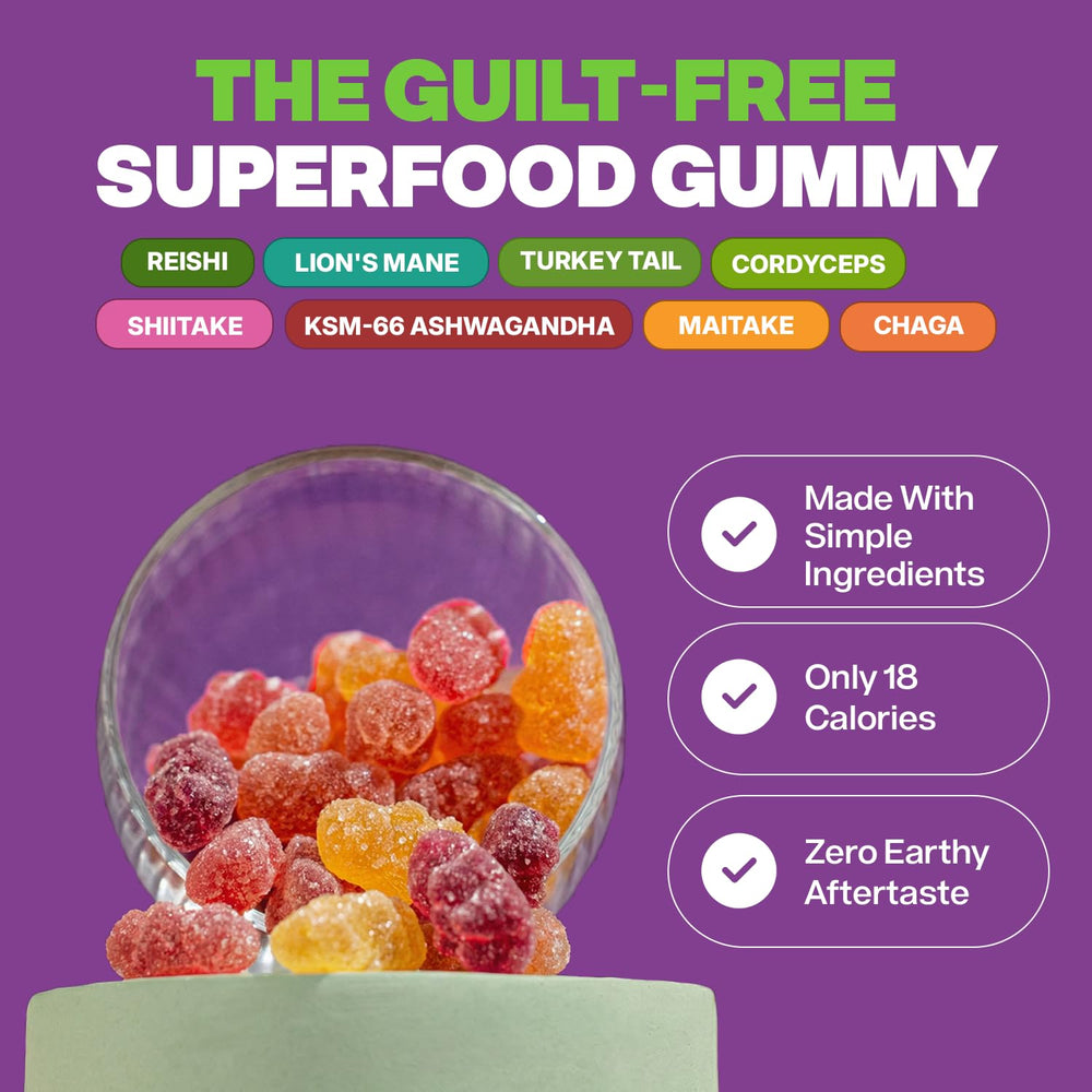Drops Of Nature Shiitake mushroom gummy with mixed fruit flavor