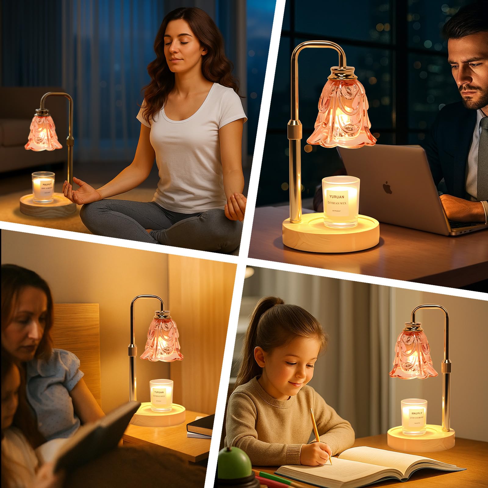 Droyek Candle Warmer Lamp compatibility with jars of all sizes