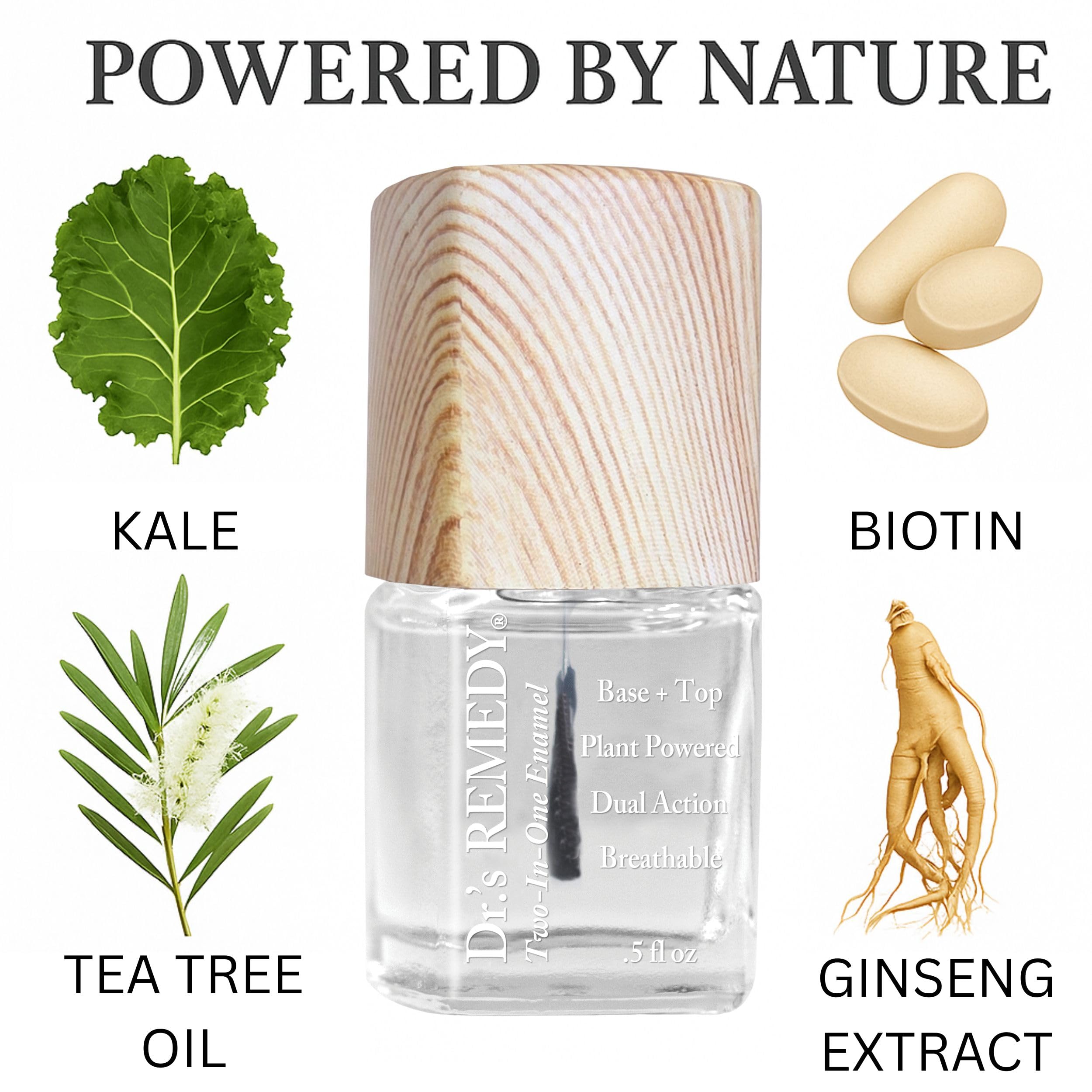 Ingredient list spotlight features Biotin and Tea Tree Oil.