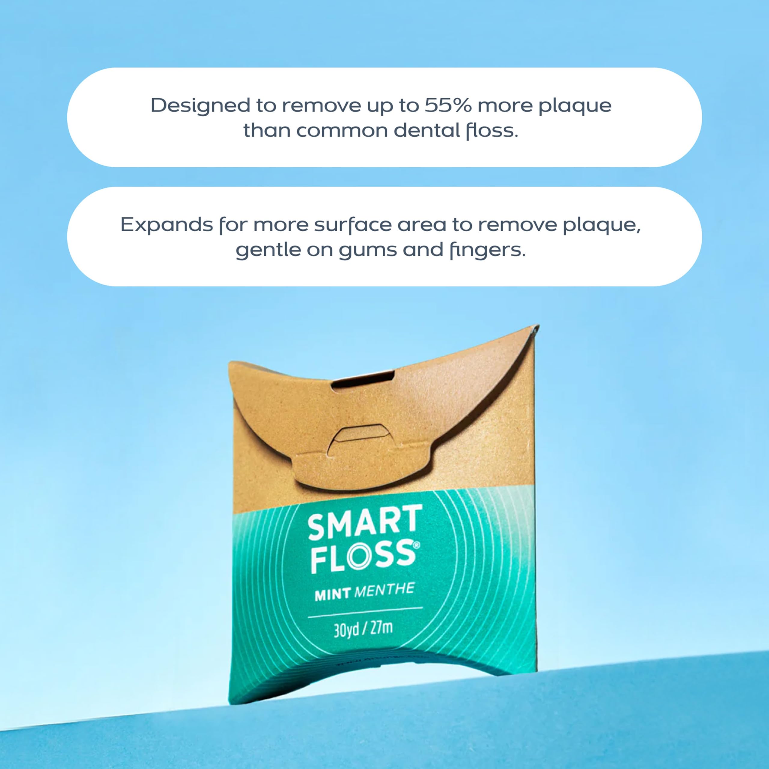 drTung's Smart Floss Mint 2-pack on display, ready for daily use.