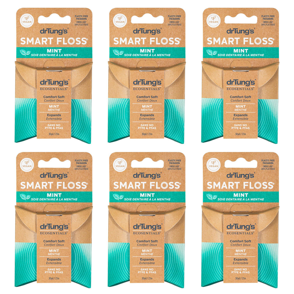drTung's Smart Floss Mint expanding threads reach tight spaces for a deeper clean