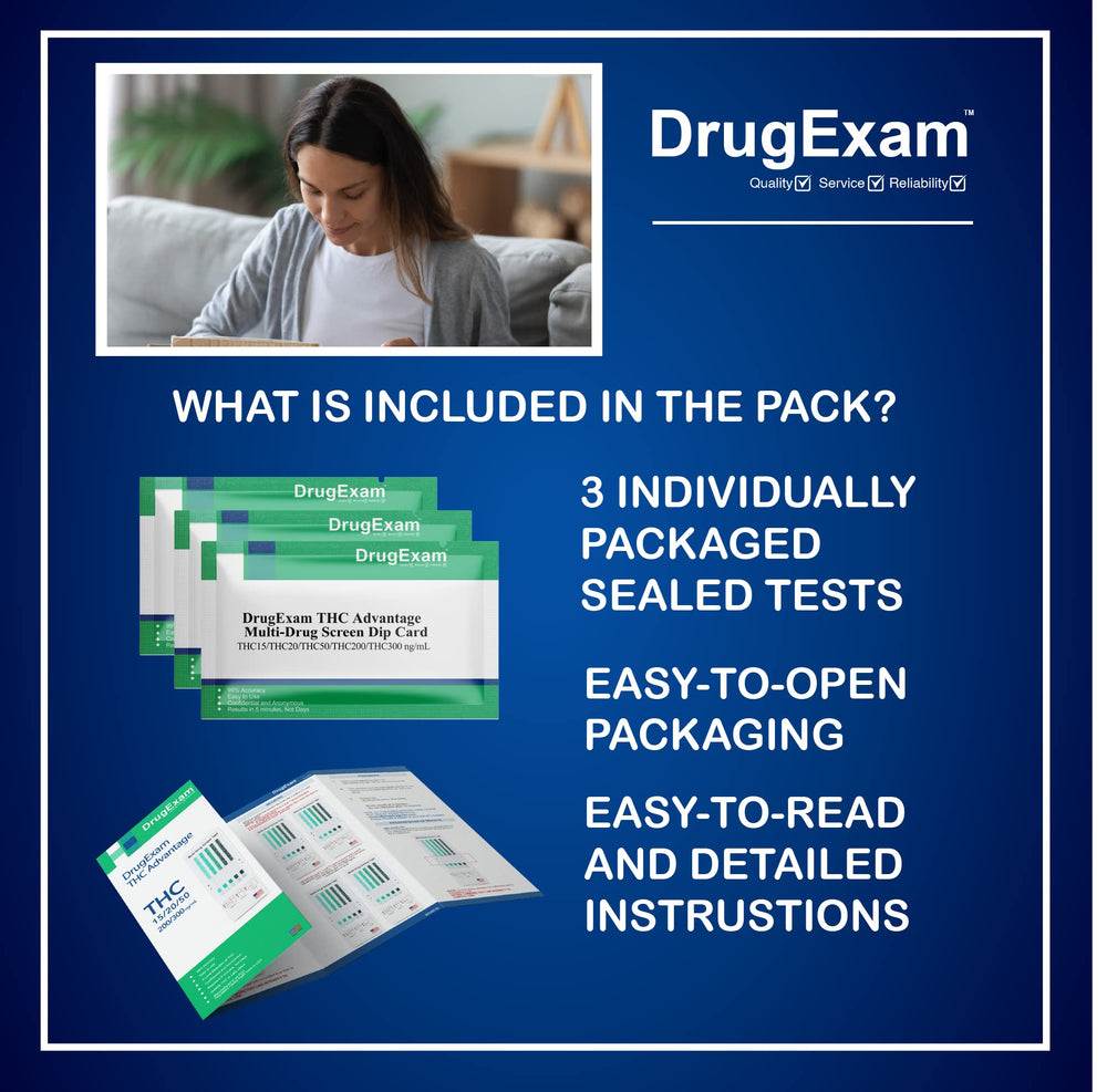 DrugExam compact packaging keeps the screening discreet and portable.
