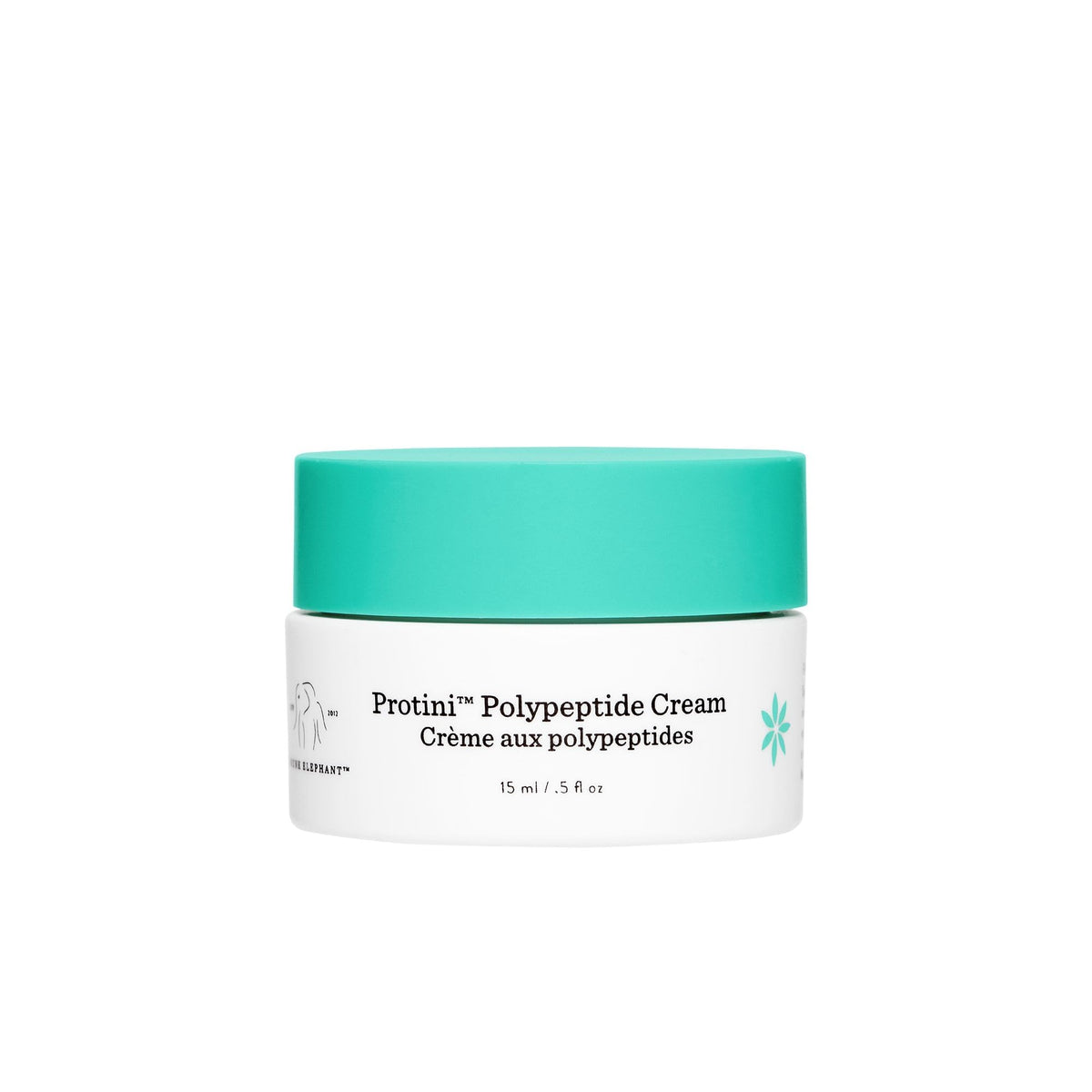 Drunk Elephant Protini Polypeptide Cream 15ml bottle for daily moisture and firming.
