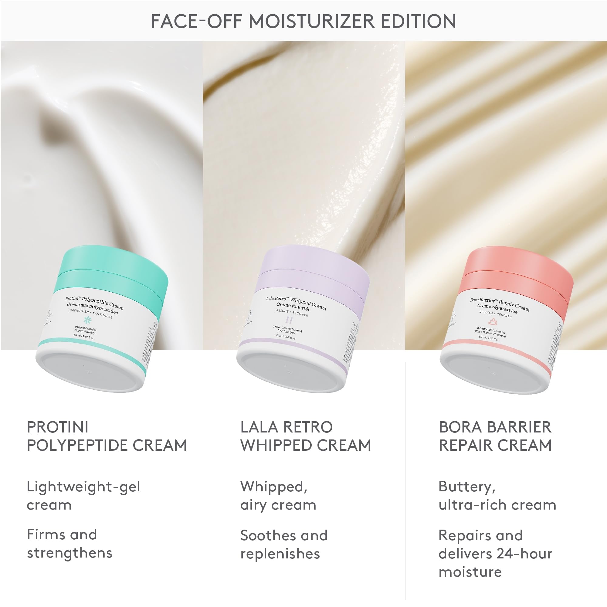 Applying Protini Cream on clean skin as part of layering.