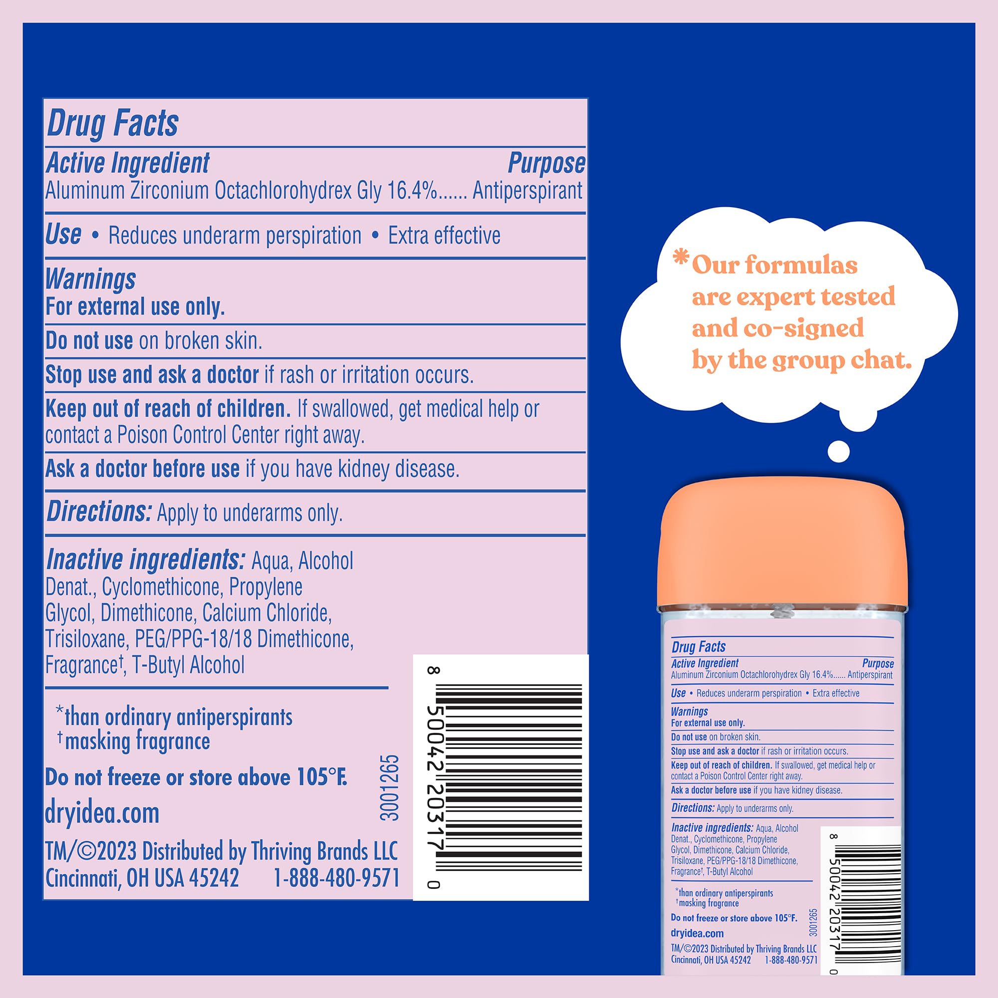 Dry Idea clear application shows invisible protection under daily outfits.