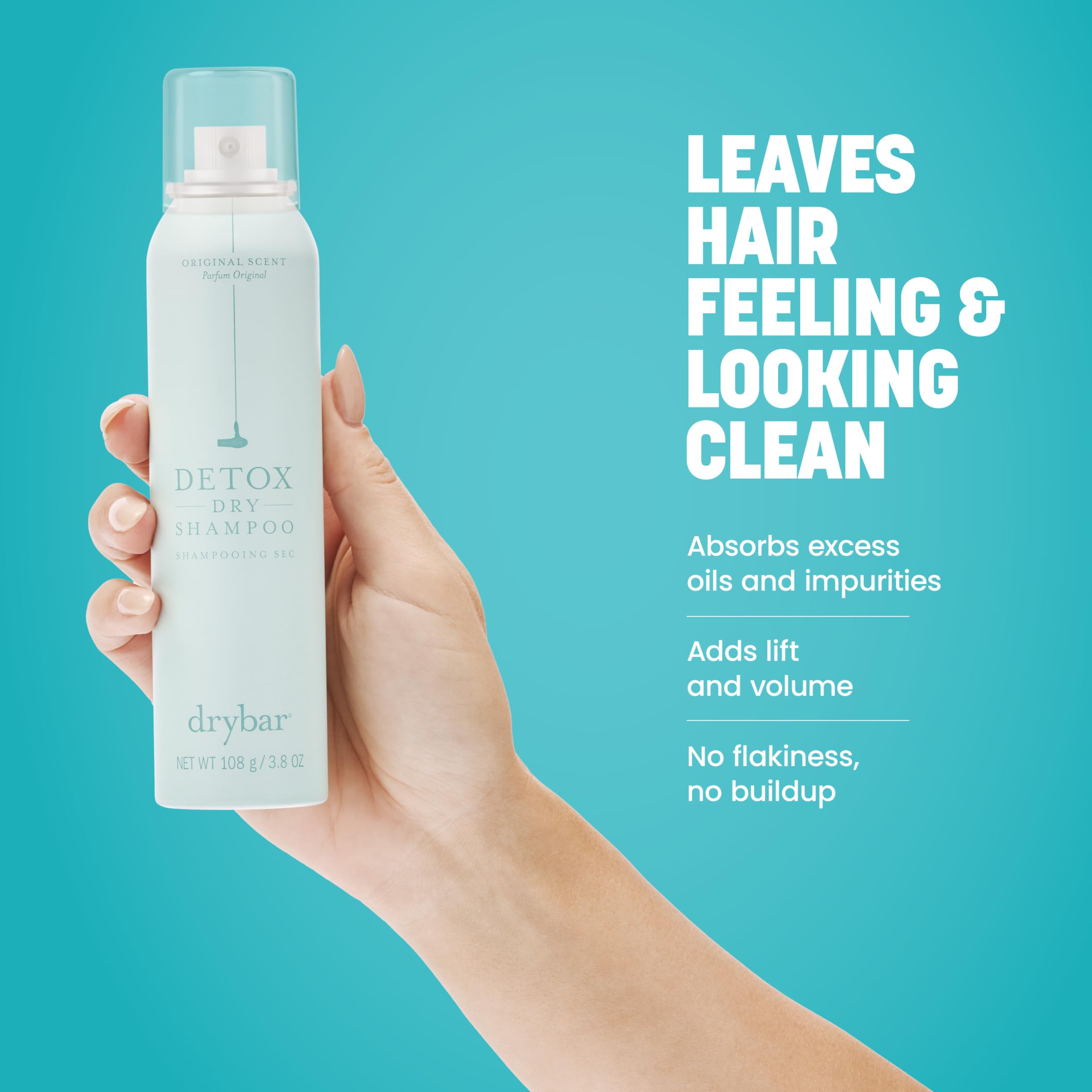 Drybar Detox Dry Shampoo golden root extract helps maintain moisture.