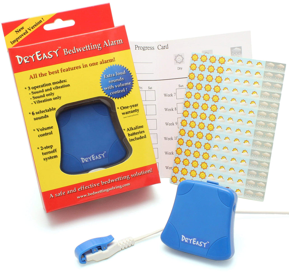DRYEASY bedwetting alarm sensor clamp securing the sensor for reliable detection