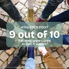 Dryello glide-on stick delivers quick-dry feel for active feet.