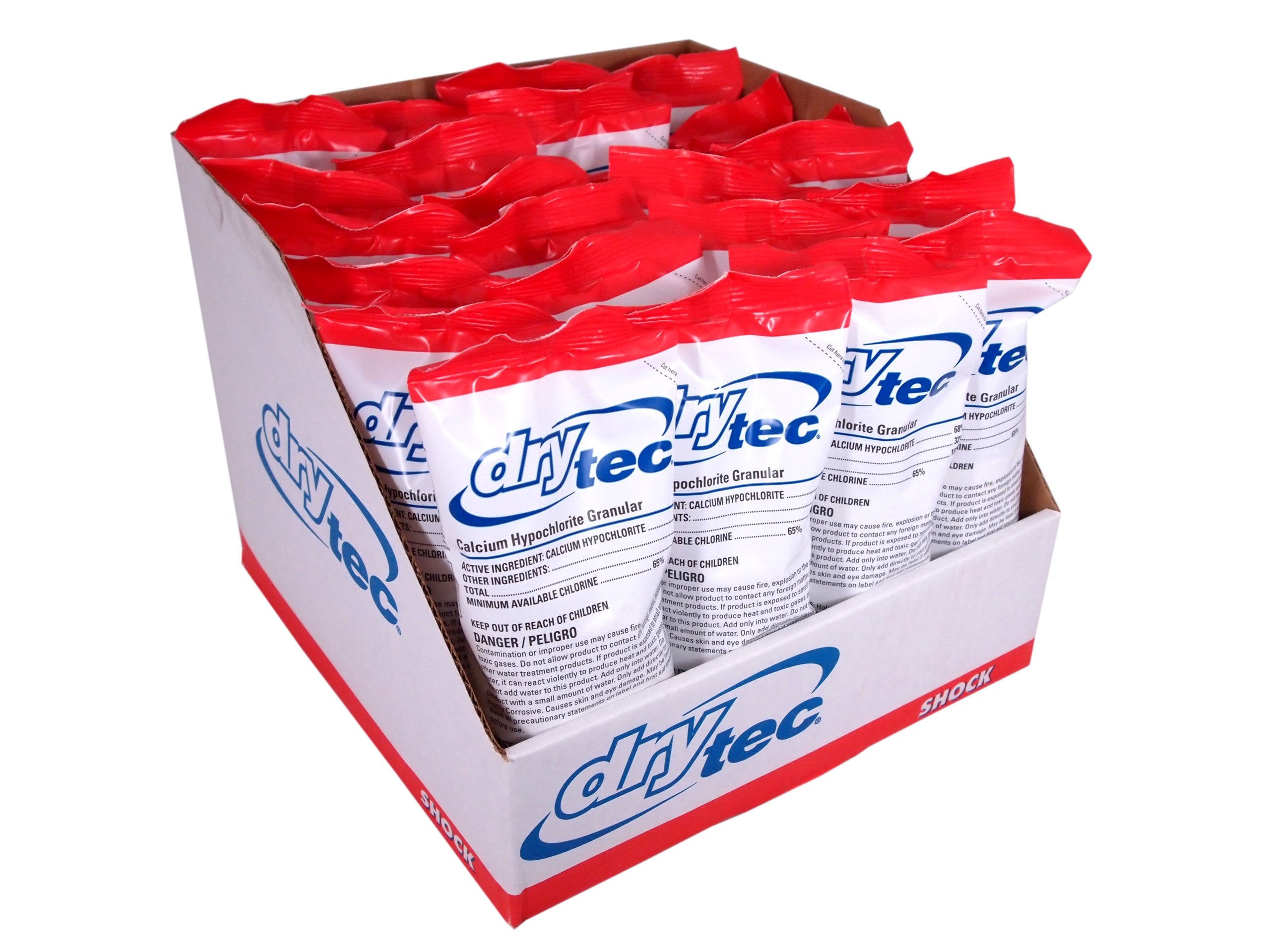 DryTec calcium hypochlorite bag for pool shock treatment