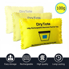 DryTote Rechargeable Desiccant Pack color-change indicator signals recharge timing