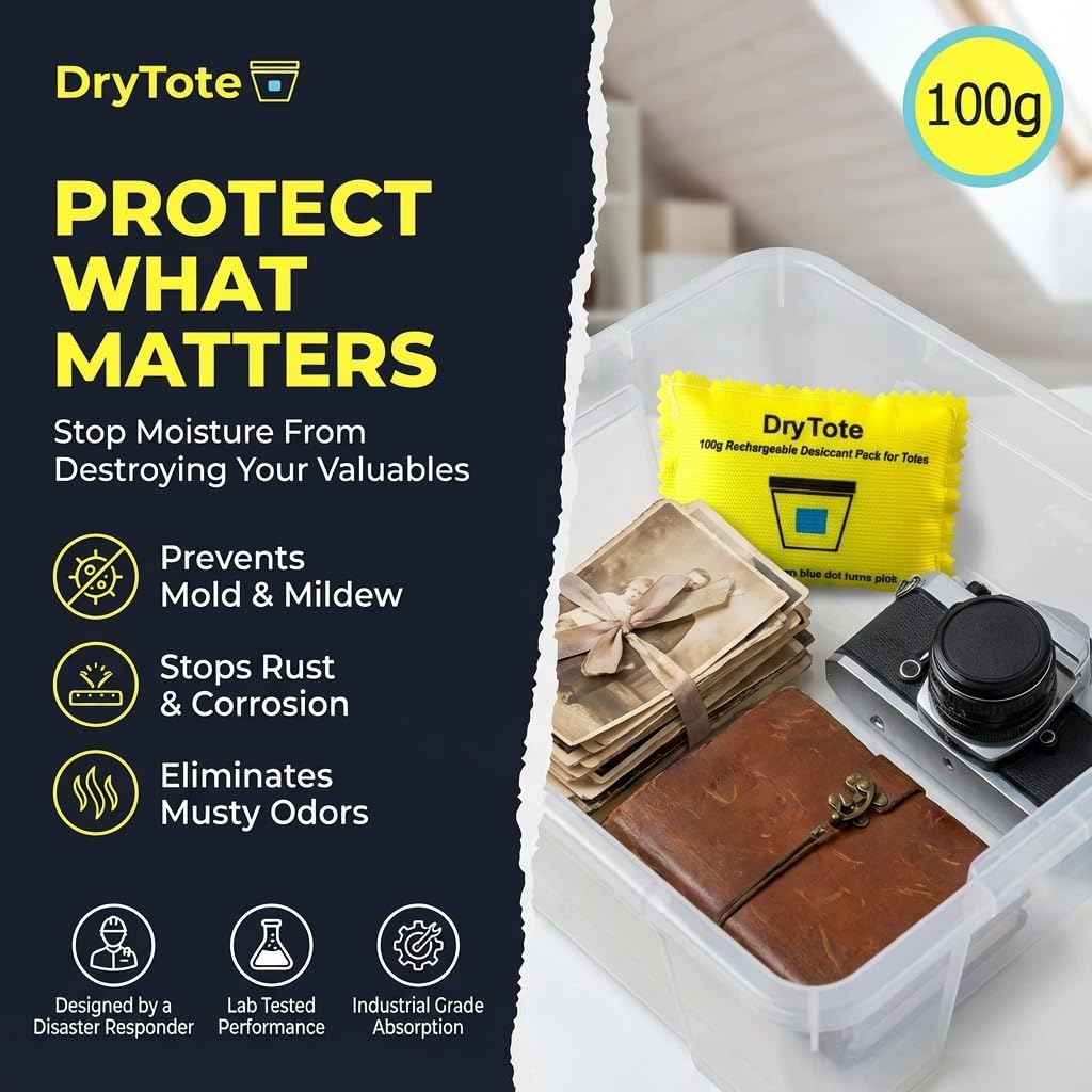 DryTote Rechargeable Desiccant Pack recharge in minutes for continuous protection
