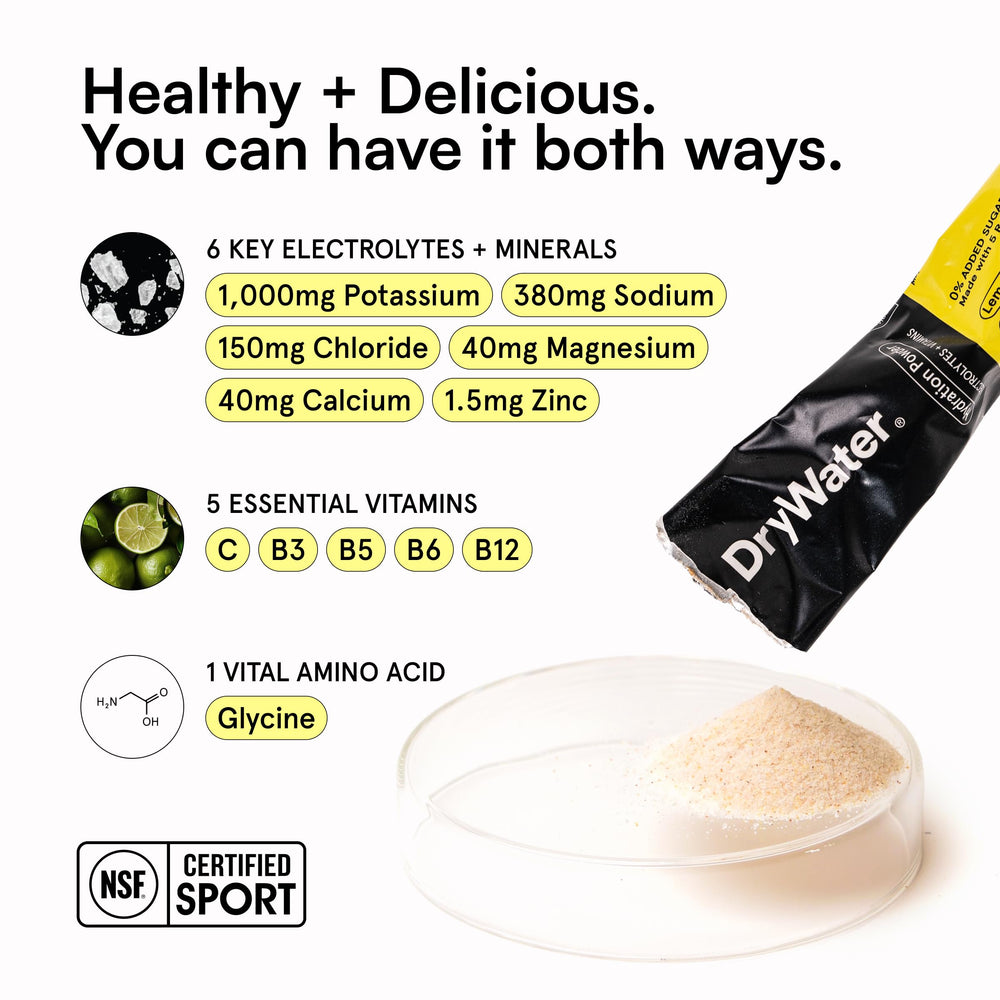 Sugar-free hydration option with electrolytes and vitamins