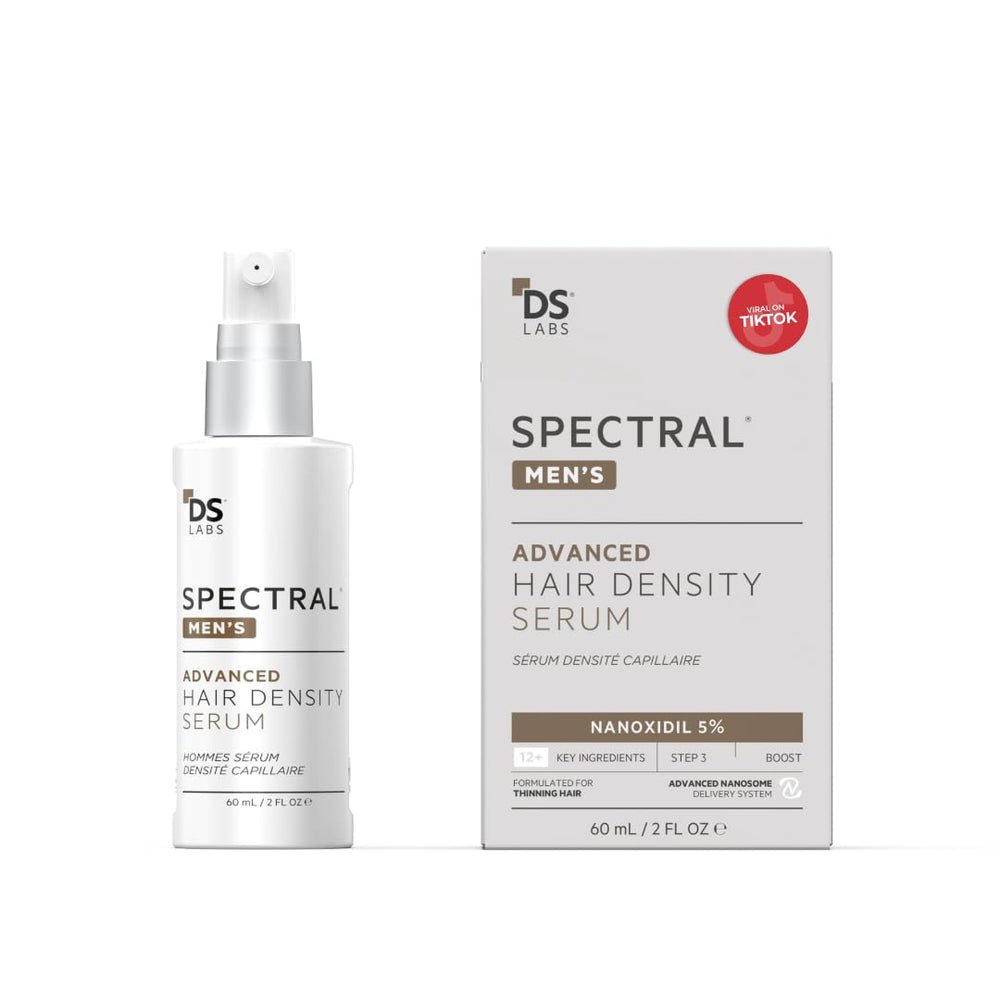 DS Labs Spectral Men’s Hair Density Serum bottle for easy scalp application.