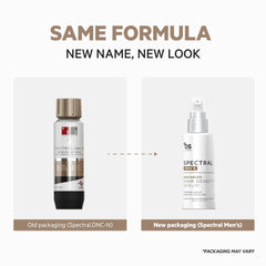 DS Labs Spectral Men’s Serum bottle with pump enables quick daily use.