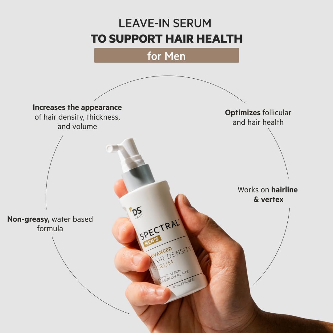 Spectral Men’s Hair Density Serum applied to scalp area.