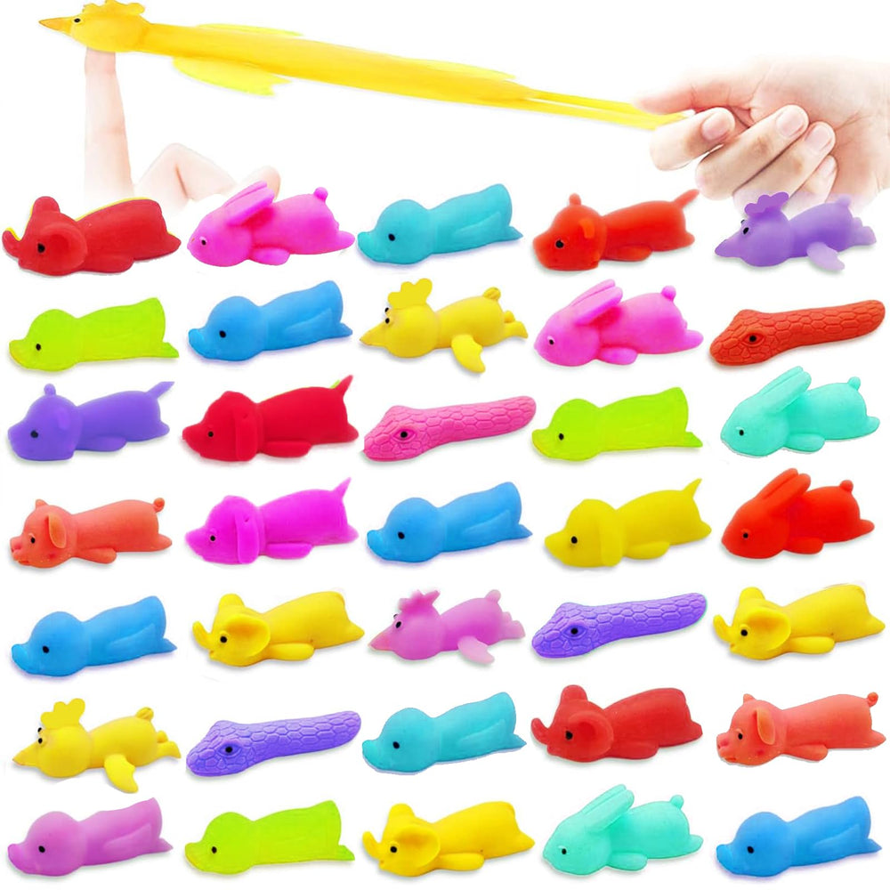 Dshengoo 36p finger slingshot animal toys set for party favors and shared play