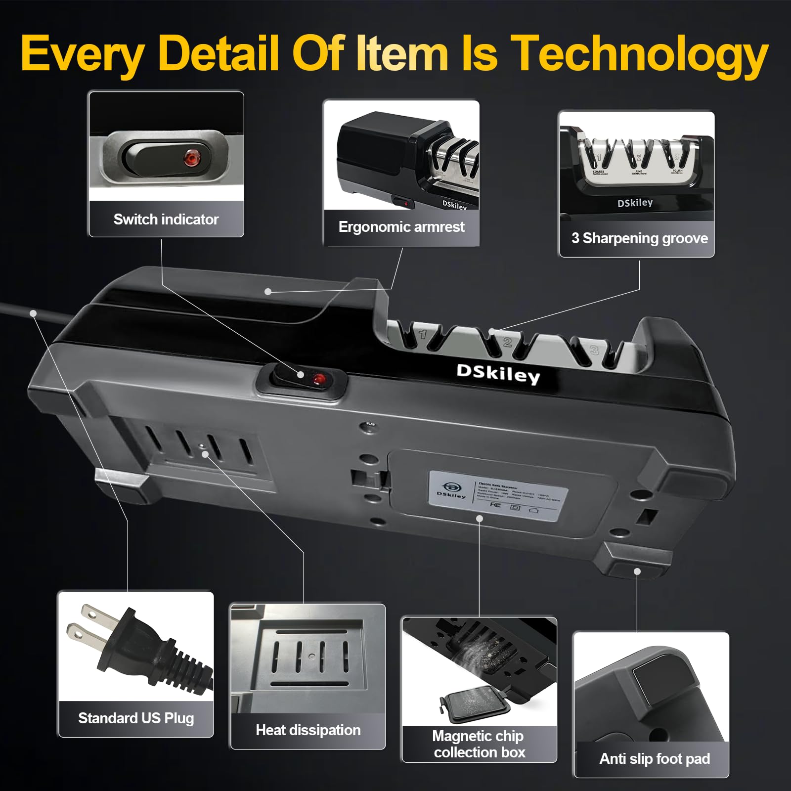DSKiley home-use knife sharpener ideal for everyday family kitchens.