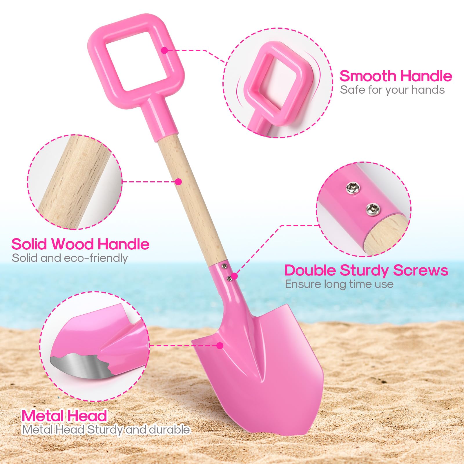Dsmile ABS handle shovels offer comfortable, safe grip during play