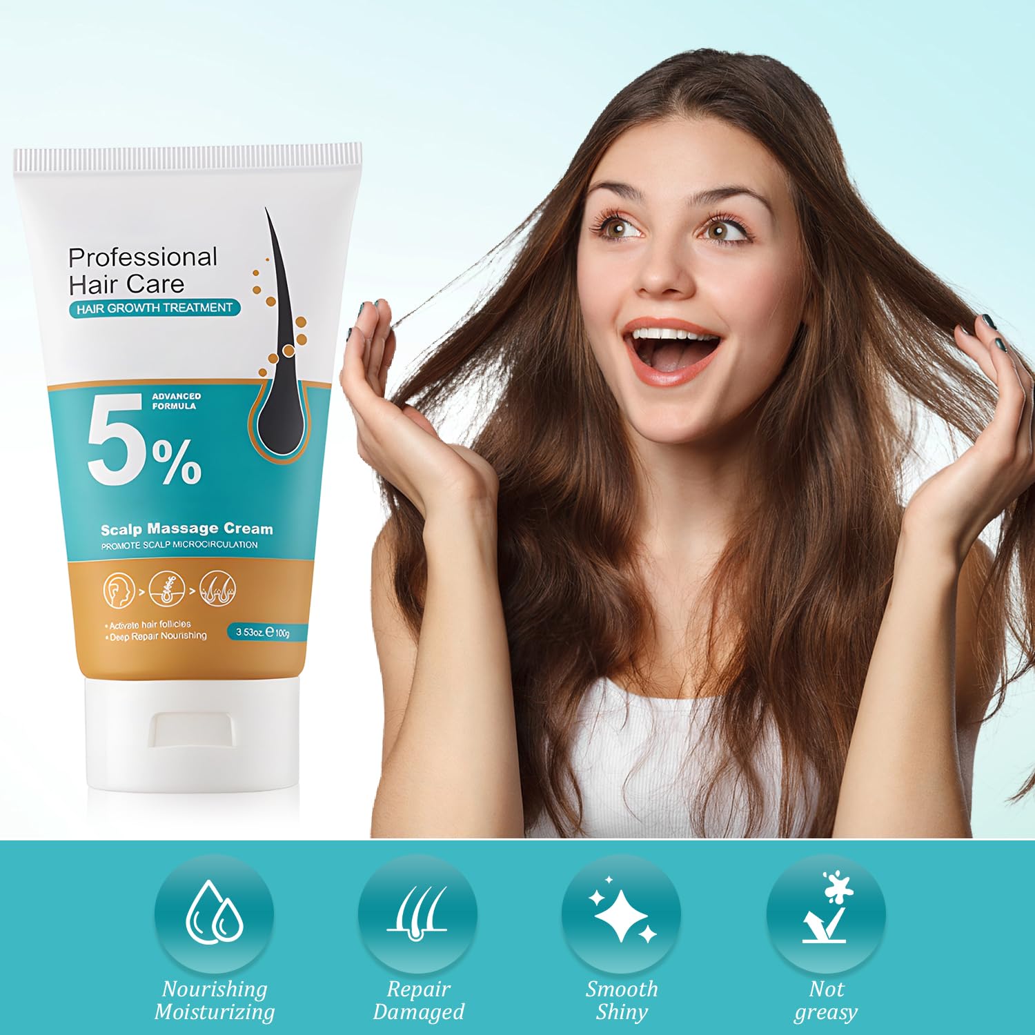 Dssuoa scalp massage technique with cream for better absorption