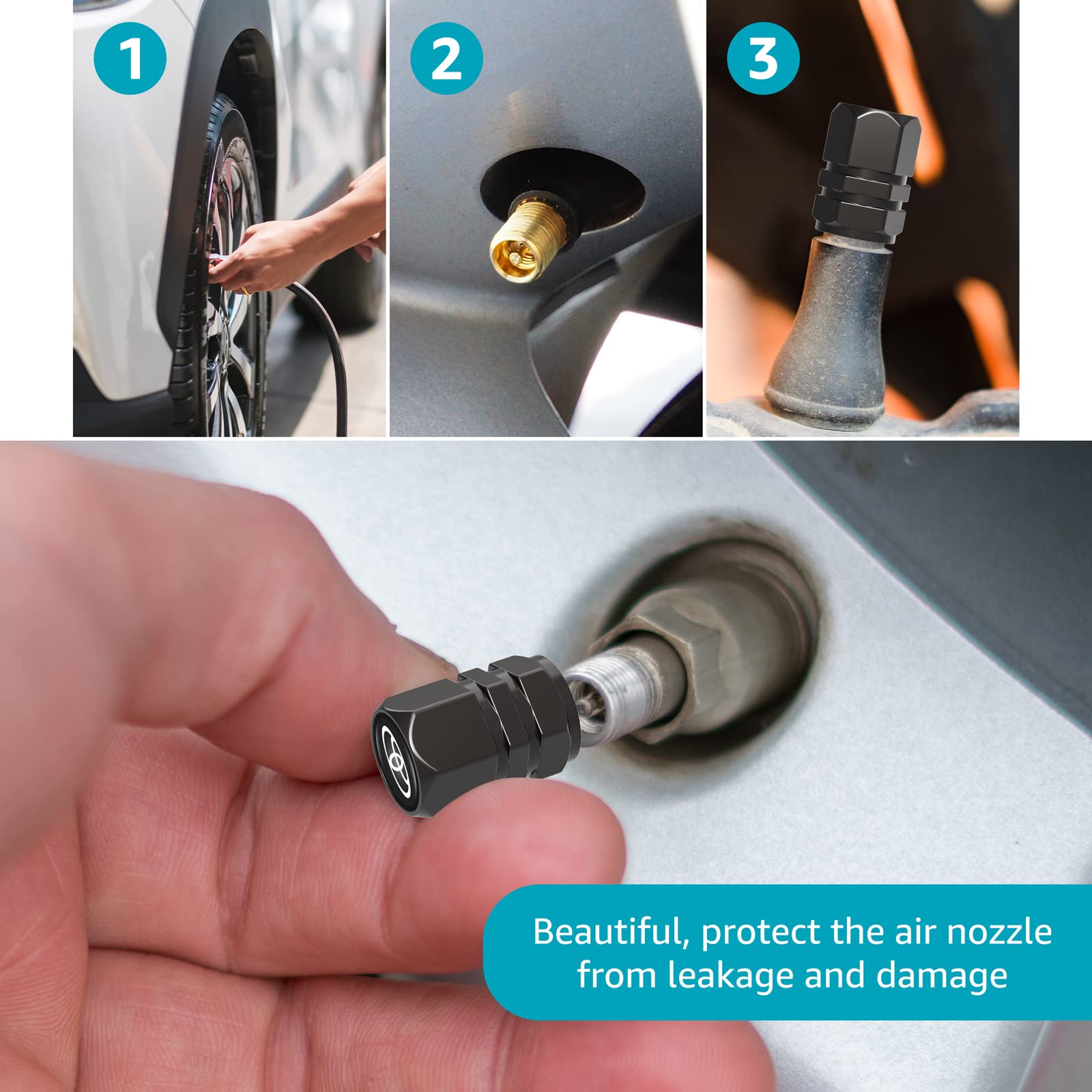 DSVI alloy valve cap set, replacement for worn caps, long-lasting seal.