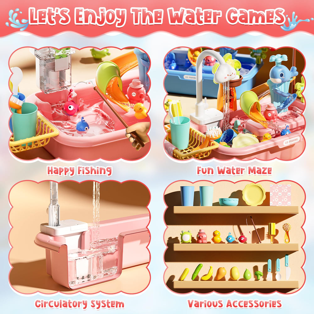 Dtadvlo water table with adjustable legs for versatile toddler setup