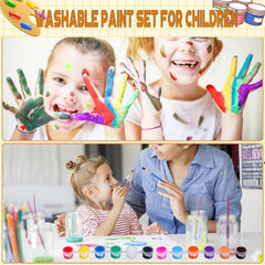 DUA MAIGA kids painting on canvas inspires imagination with vibrant color.