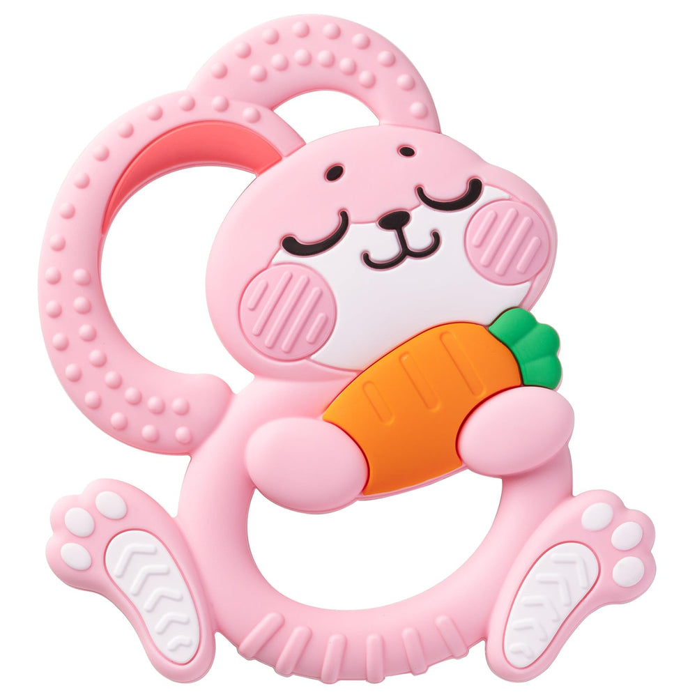 Duannick Easter Bunny Teether pink for soothing gums