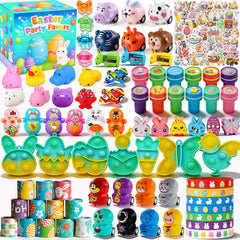 Duccsko Easter egg fillers set with colorful mini toys for egg hunts