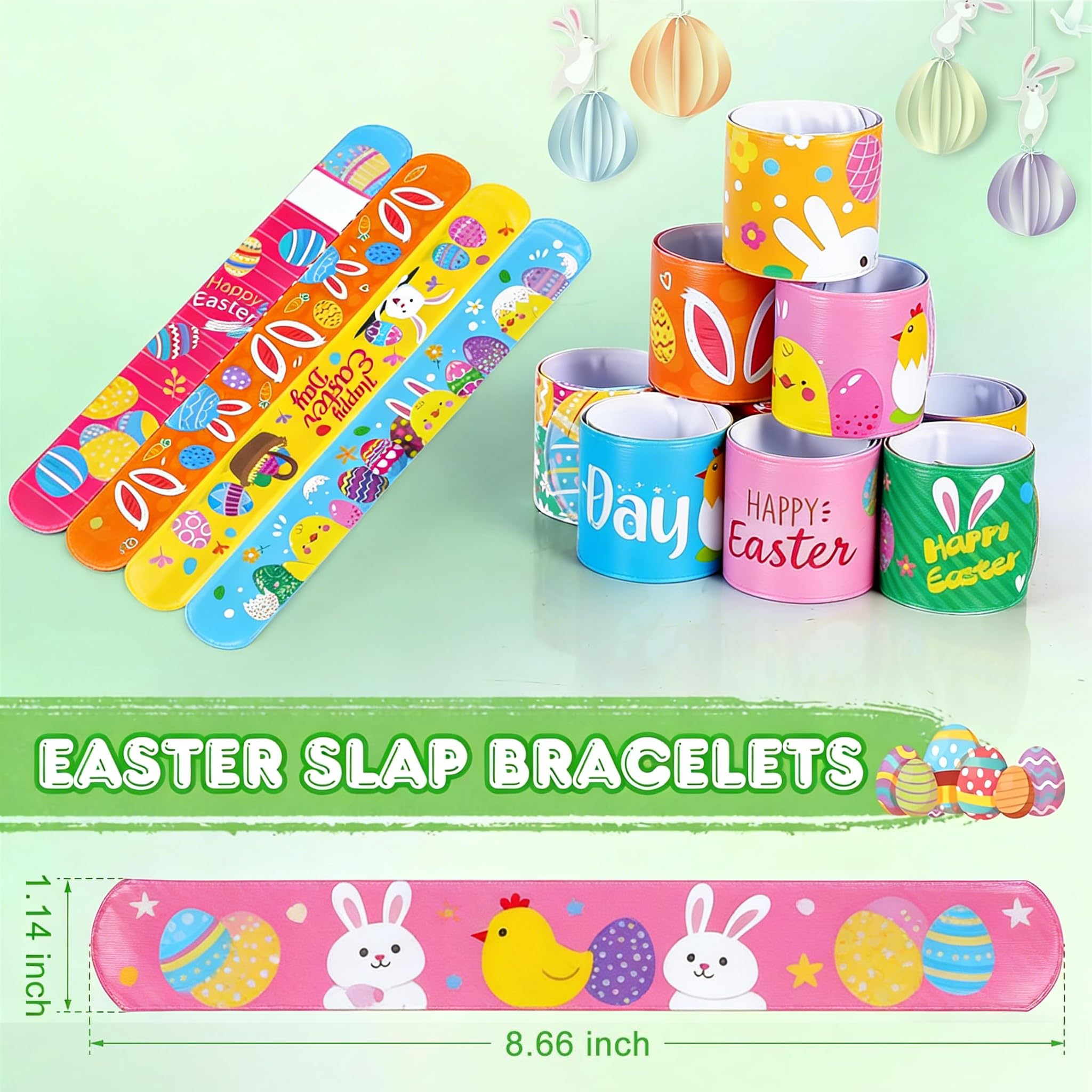 Duccsko slap bracelets, bright party fidgets for kids