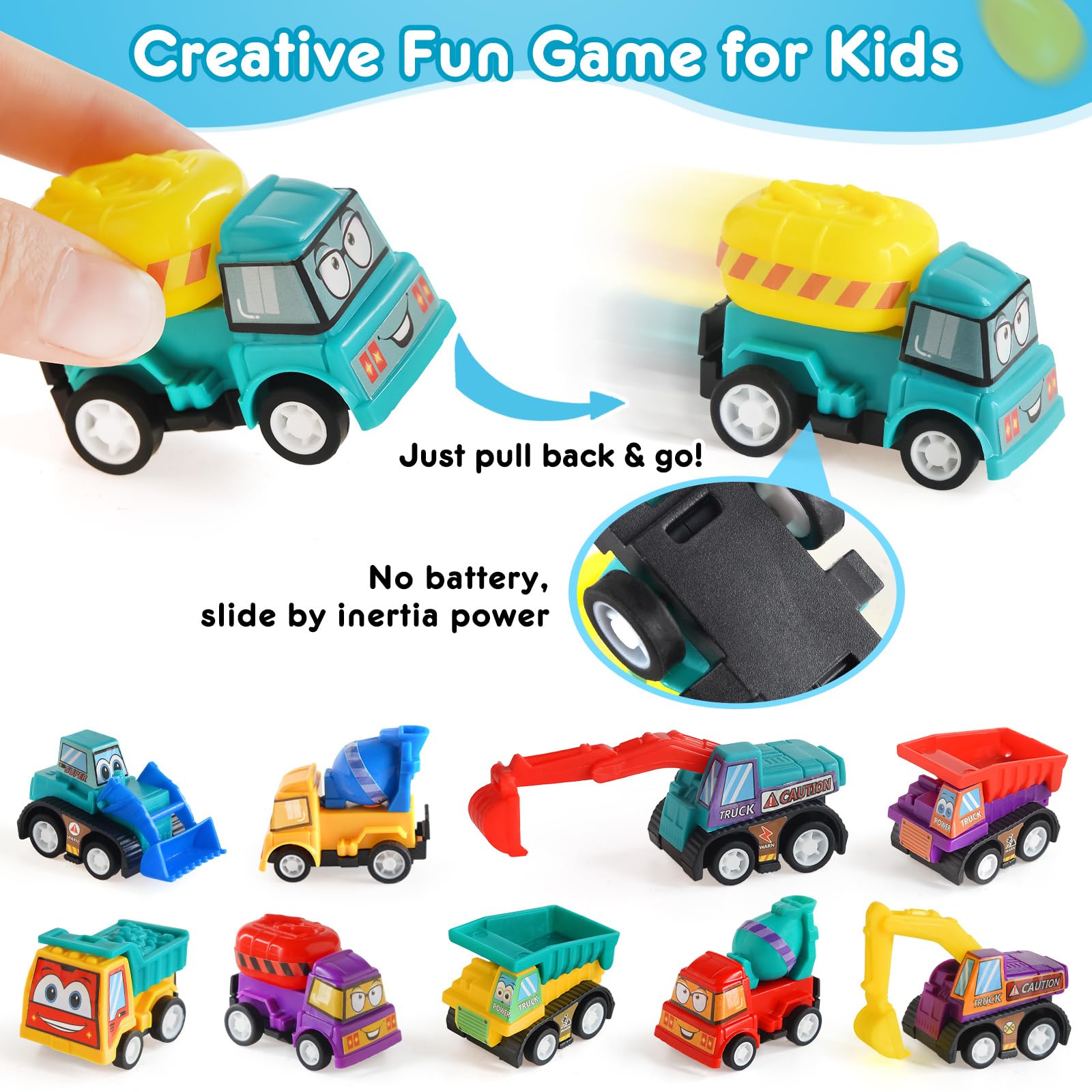 Duchong bright eggs with cars offer battery-free fun for kids.