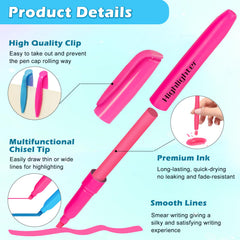 Duchong chisel-tip highlighters allow thin and wide lines.